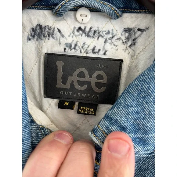 Lee Womens Denim Chore Jacket Quilted Lining - Picture 8 of 8